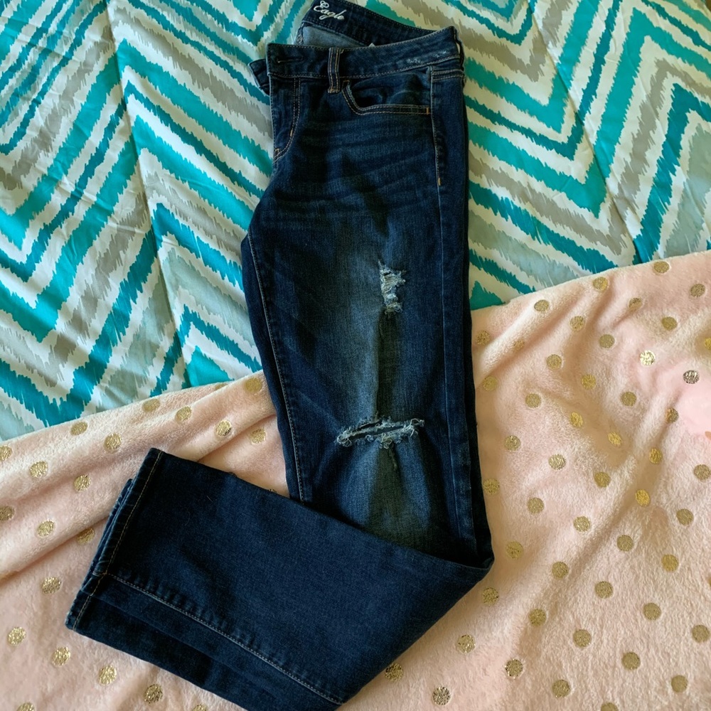 American Eagle distressed jeggings - size 10